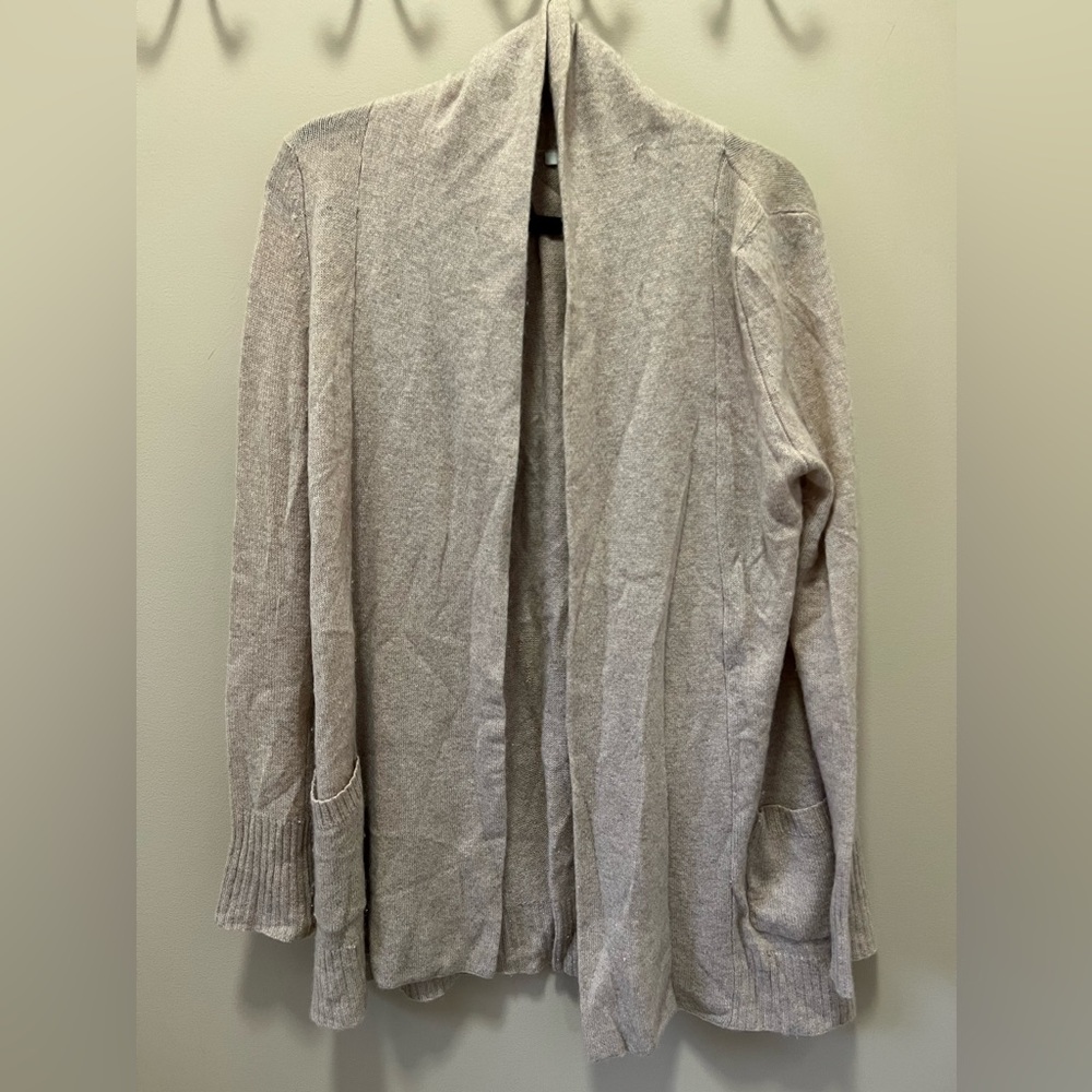 360 Cashmere Women's 100% Cashmere Open Front Cardigan Sweater Size S